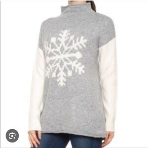 Anthropologie Cupcakes & Cashmere Oversized Snowflake Sweater XS